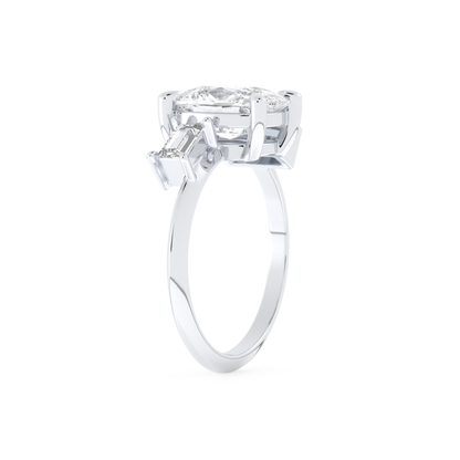 Kaley Cuoco – Inspired 2.0 Carat Cushion Cut Three Stones Moissanite