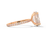 Kourtney Kardashian – Inspired 4.30 Carat Oval Cut Pave & Hidden Halo Moissanite