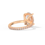 Kourtney Kardashian – Inspired 4.30 Carat Oval Cut Pave & Hidden Halo Moissanite