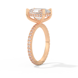 Kourtney Kardashian – Inspired 4.30 Carat Oval Cut Pave & Hidden Halo Moissanite