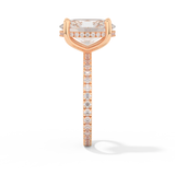 Kourtney Kardashian – Inspired 4.30 Carat Oval Cut Pave & Hidden Halo Moissanite