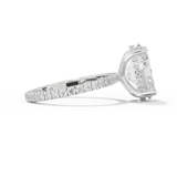 Kourtney Kardashian – Inspired 4.30 Carat Oval Cut Pave & Hidden Halo Moissanite
