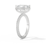 Kourtney Kardashian – Inspired 4.30 Carat Oval Cut Pave & Hidden Halo Moissanite