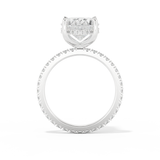 Kourtney Kardashian – Inspired 4.30 Carat Oval Cut Pave & Hidden Halo Moissanite