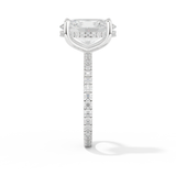 Kourtney Kardashian – Inspired 4.30 Carat Oval Cut Pave & Hidden Halo Moissanite