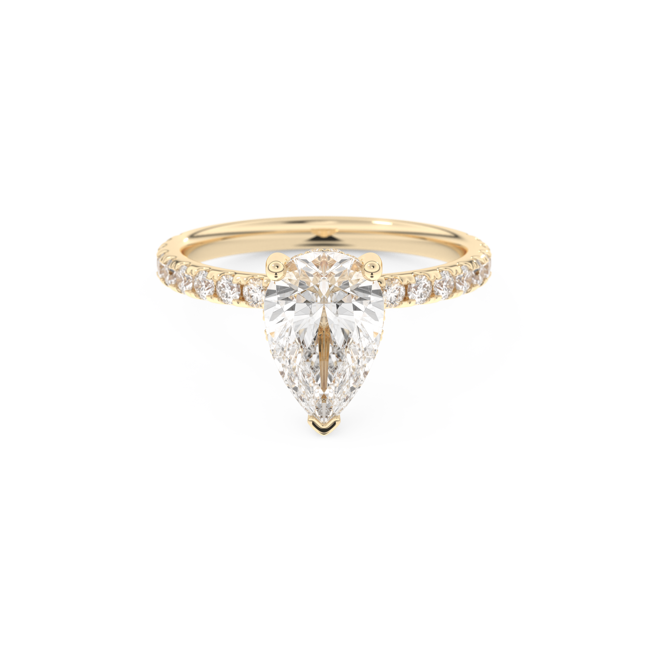 Margot Robbie – Inspired 3.0 Carat Pear Cut Pave Moissanite 7