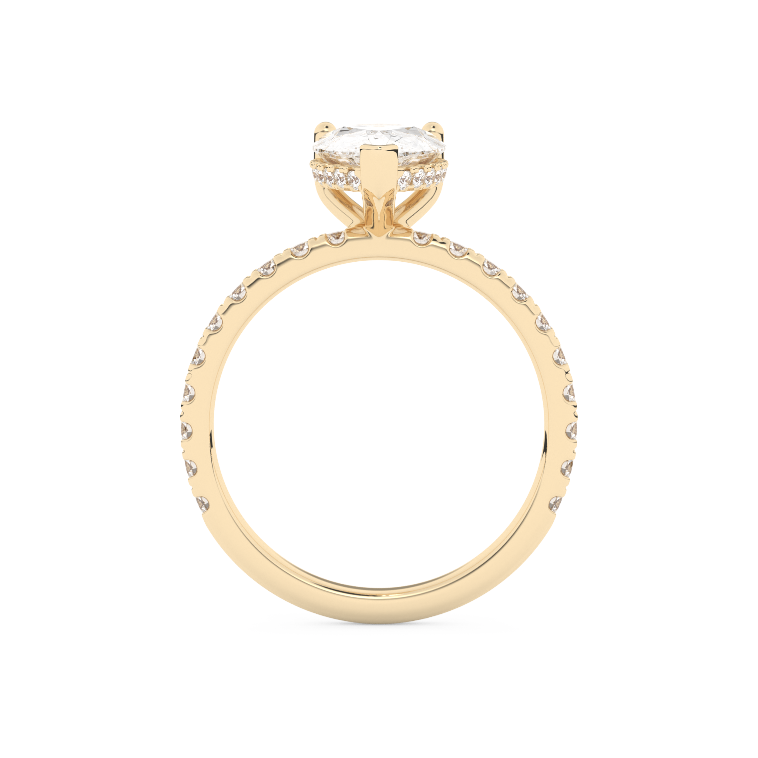 Margot Robbie – Inspired 3.0 Carat Pear Cut Pave Moissanite 11