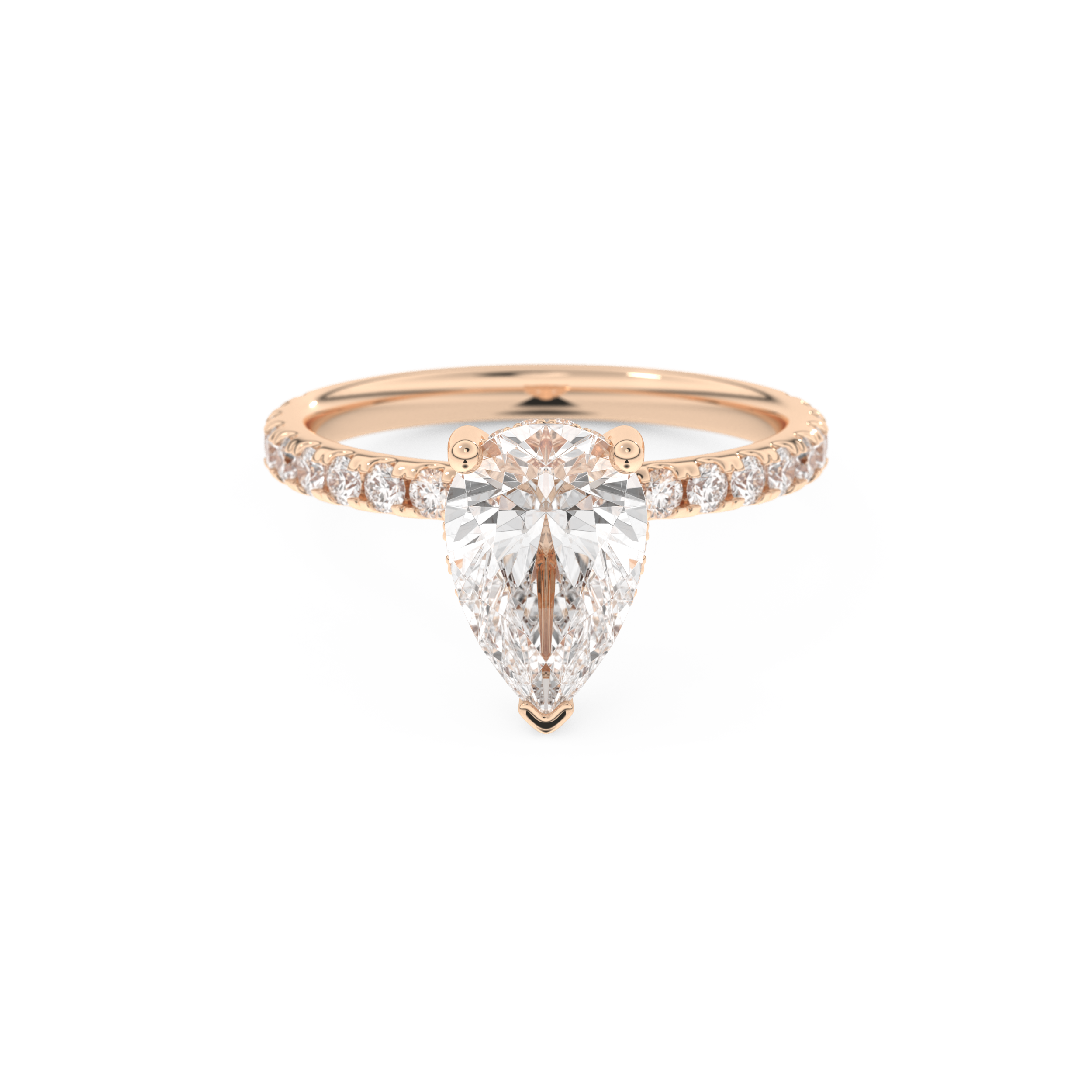 Margot Robbie – Inspired 3.0 Carat Pear Cut Pave Moissanite 13