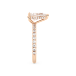 Margot Robbie – Inspired 3.0 Carat Pear Cut Pave Moissanite 18