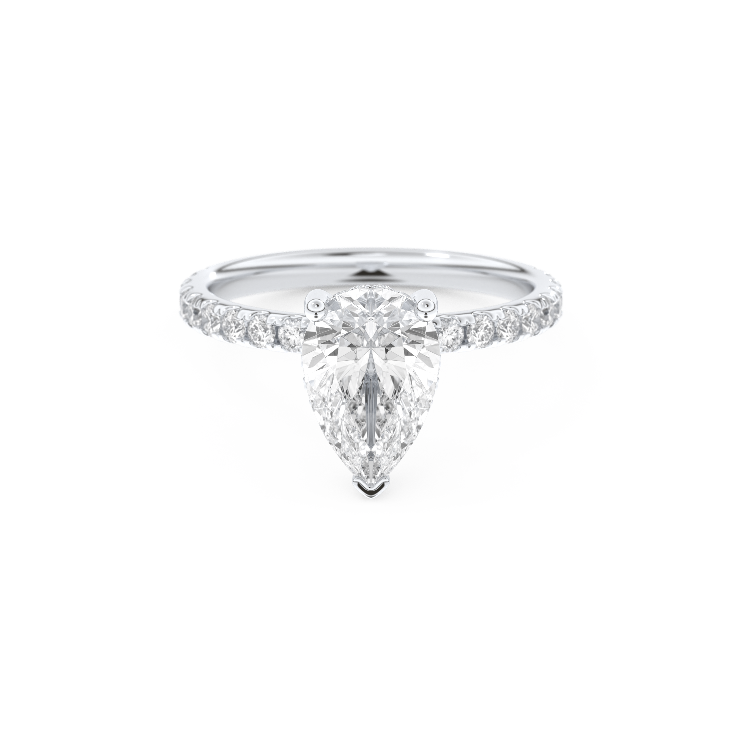 Margot Robbie – Inspired 3.0 Carat Pear Cut Pave Moissanite 1