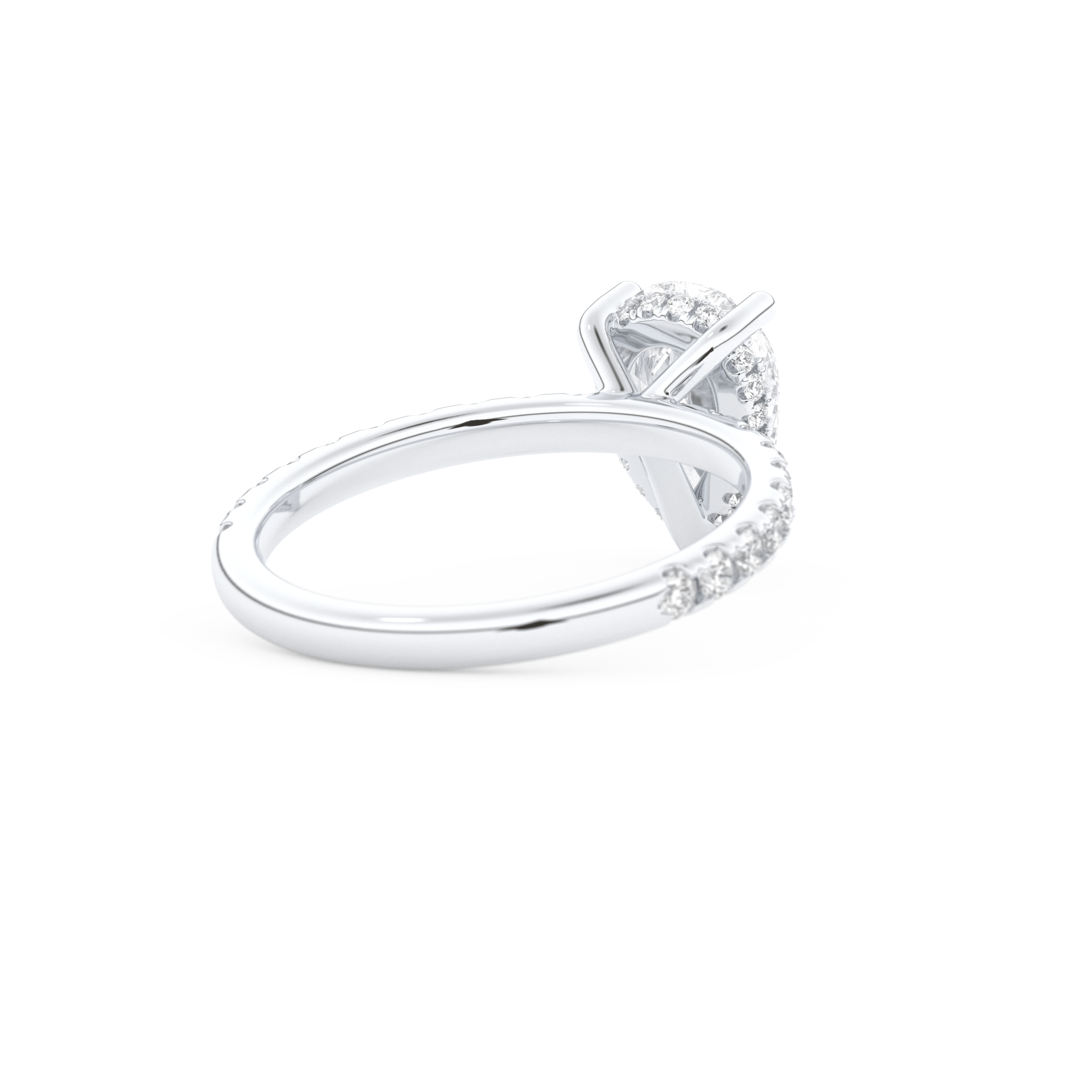 Margot Robbie – Inspired 3.0 Carat Pear Cut Pave Moissanite 3