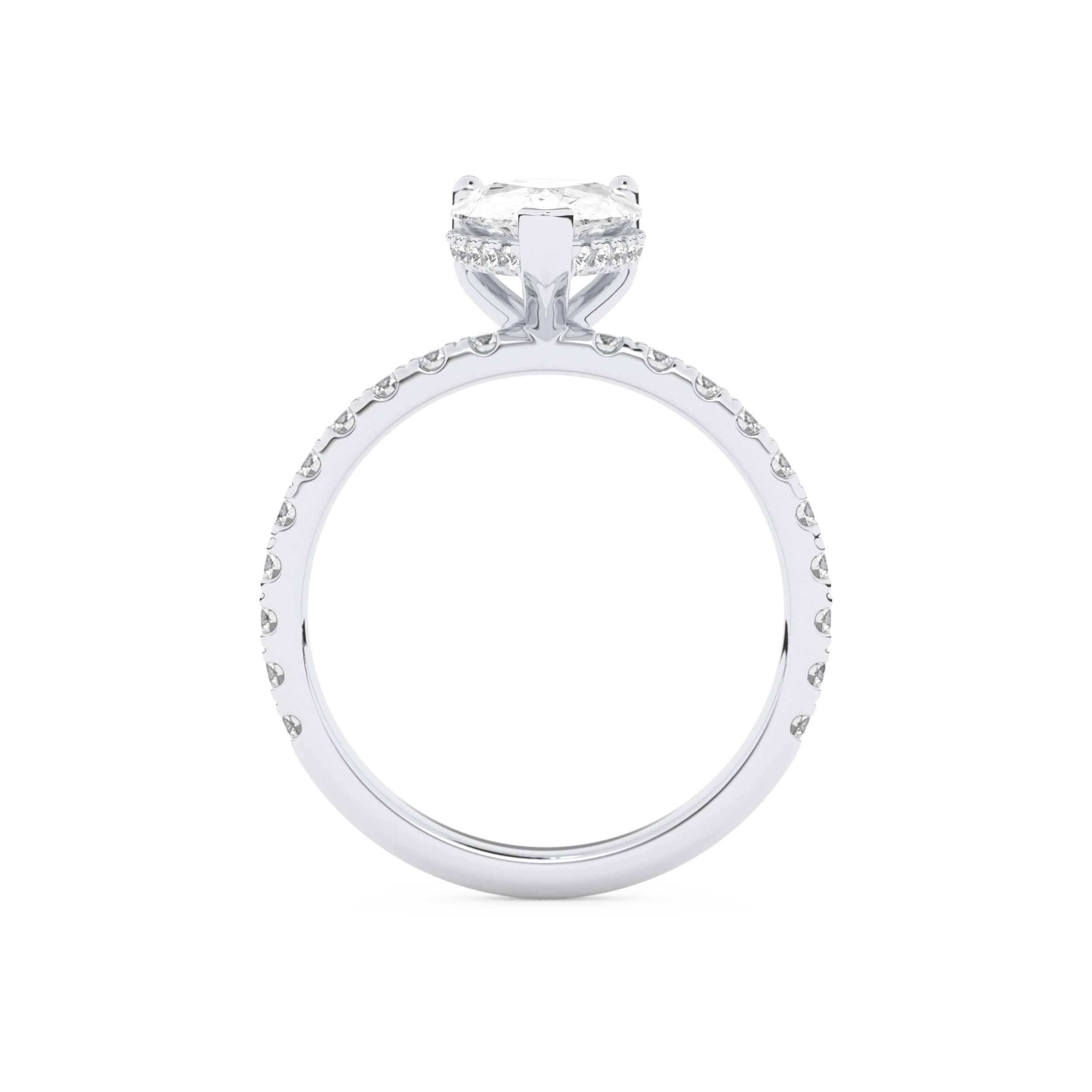 Margot Robbie – Inspired 3.0 Carat Pear Cut Pave Moissanite 5