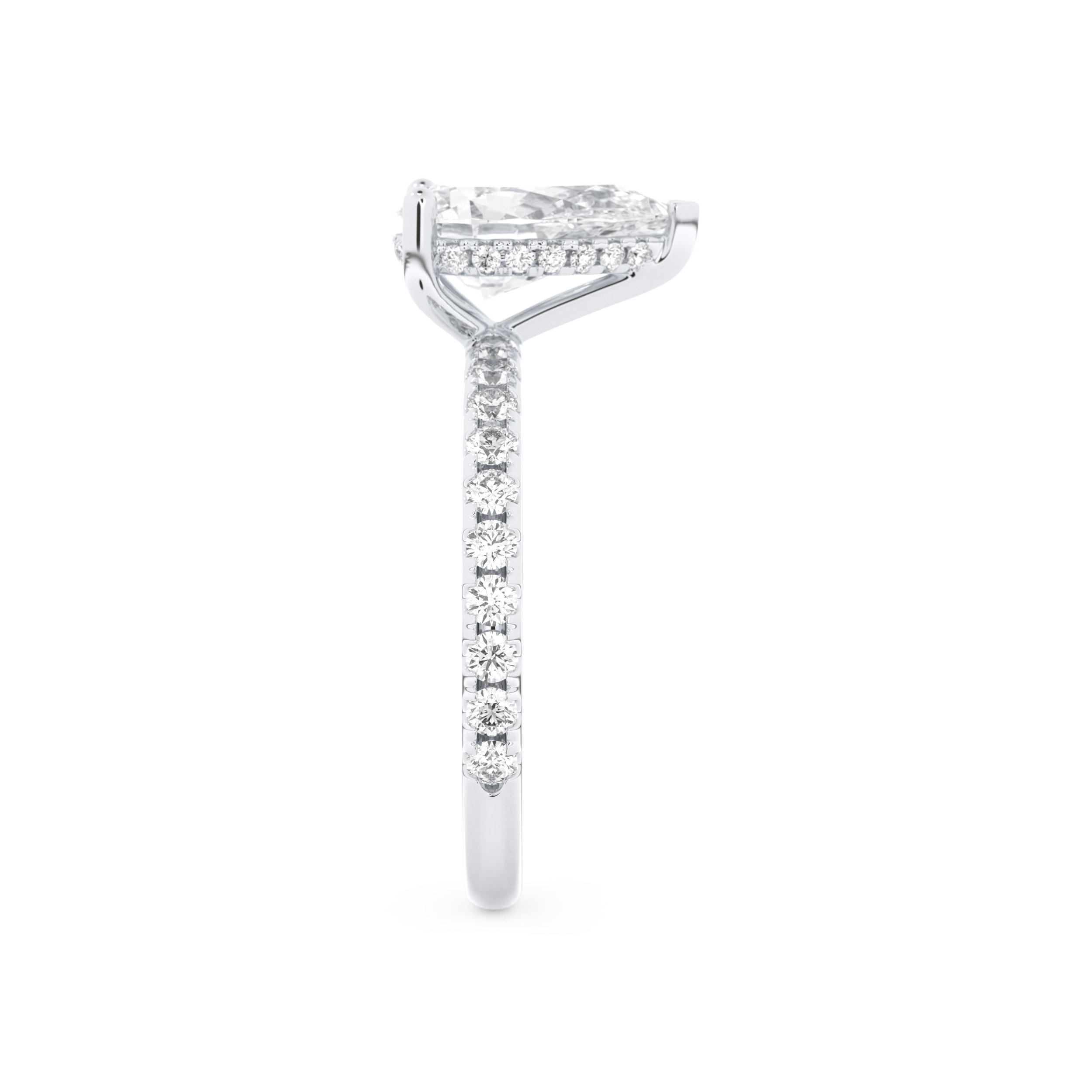 Margot Robbie – Inspired 3.0 Carat Pear Cut Pave Moissanite 6