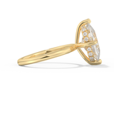 Nina Dobrev – Inspired 4.30 Carat Oval Cut Hidden Halo Moissanite