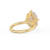 Nina Dobrev – Inspired 4.30 Carat Oval Cut Hidden Halo Moissanite