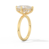 Nina Dobrev – Inspired 4.30 Carat Oval Cut Hidden Halo Moissanite
