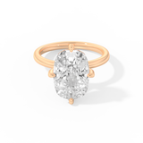 Nina Dobrev – Inspired 4.30 Carat Oval Cut Hidden Halo Moissanite