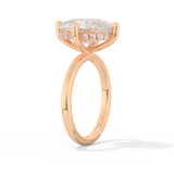 Nina Dobrev – Inspired 4.30 Carat Oval Cut Hidden Halo Moissanite