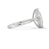 Nina Dobrev – Inspired 4.30 Carat Oval Cut Hidden Halo Moissanite