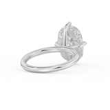 Nina Dobrev – Inspired 4.30 Carat Oval Cut Hidden Halo Moissanite