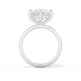 Nina Dobrev – Inspired 4.30 Carat Oval Cut Hidden Halo Moissanite