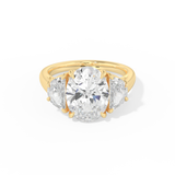 Serena Williams – Inspired 4.30 Carat Oval Cut Three Stone Moissanite