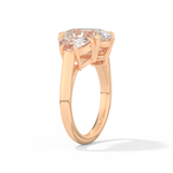 Serena Williams – Inspired 4.30 Carat Oval Cut Three Stone Moissanite