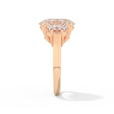 Serena Williams – Inspired 4.30 Carat Oval Cut Three Stone Moissanite