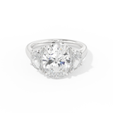 Serena Williams – Inspired 4.30 Carat Oval Cut Three Stone Moissanite