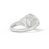 Serena Williams – Inspired 4.30 Carat Oval Cut Three Stone Moissanite