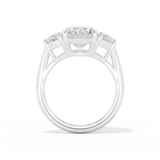 Serena Williams – Inspired 4.30 Carat Oval Cut Three Stone Moissanite