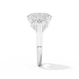 Serena Williams – Inspired 4.30 Carat Oval Cut Three Stone Moissanite