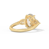 Winnie Harlow – Inspired 4.30 Carat Oval Cut Three Stone Moissanite