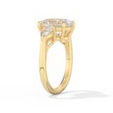 Winnie Harlow – Inspired 4.30 Carat Oval Cut Three Stone Moissanite