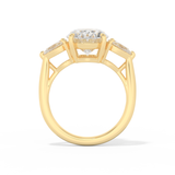 Winnie Harlow – Inspired 4.30 Carat Oval Cut Three Stone Moissanite