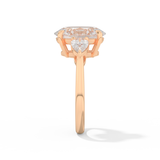 Winnie Harlow – Inspired 4.30 Carat Oval Cut Three Stone Moissanite