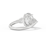 Winnie Harlow – Inspired 4.30 Carat Oval Cut Three Stone Moissanite