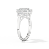 Winnie Harlow – Inspired 4.30 Carat Oval Cut Three Stone Moissanite