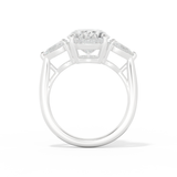 Winnie Harlow – Inspired 4.30 Carat Oval Cut Three Stone Moissanite