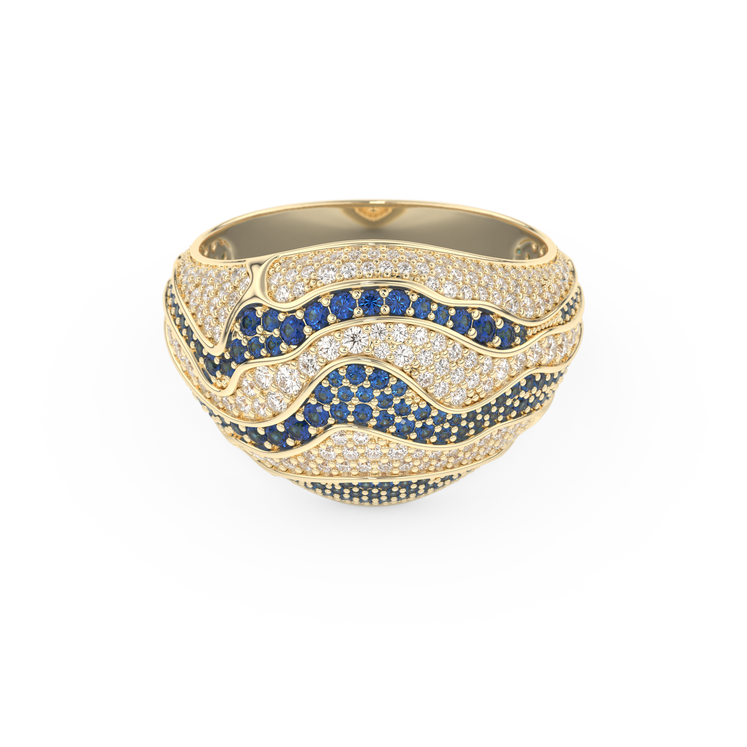 Half Eternity Wedding Band with 1.16 CT Round Cut Moissanite – Yellow, White, or Rose Gold