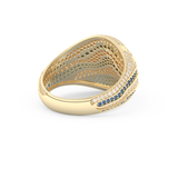 Half Eternity Wedding Band with 1.16 CT Round Cut Moissanite – Yellow, White, or Rose Gold