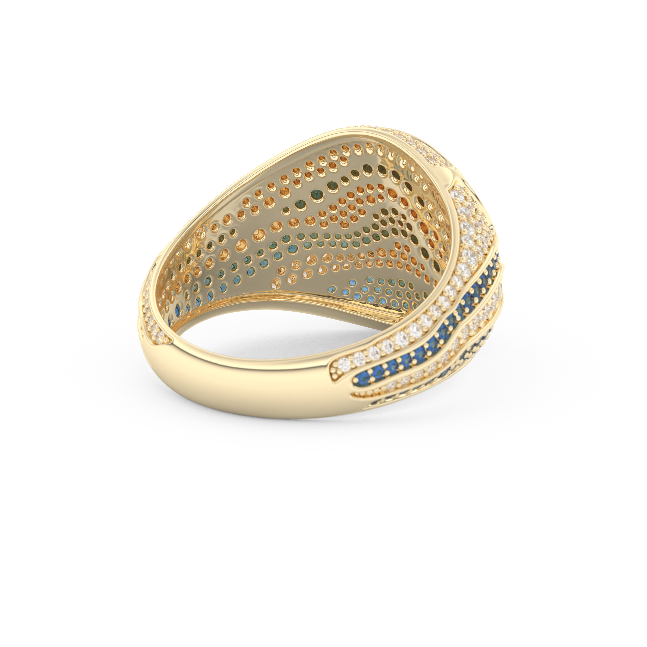 Half Eternity Wedding Band with 1.16 CT Round Cut Moissanite – Yellow, White, or Rose Gold