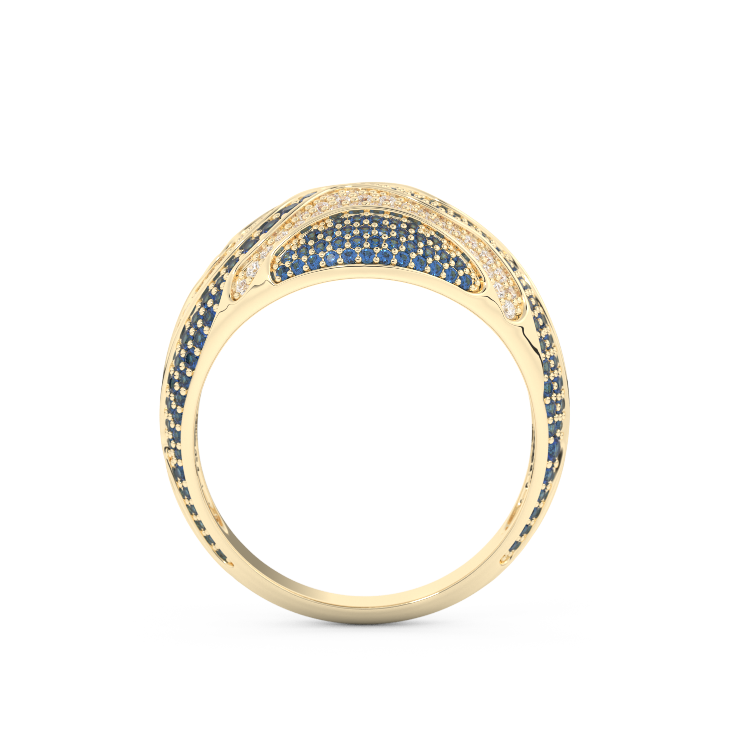 Half Eternity Wedding Band with 1.16 CT Round Cut Moissanite – Yellow, White, or Rose Gold