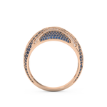 Half Eternity Wedding Band with 1.16 CT Round Cut Moissanite – Yellow, White, or Rose Gold