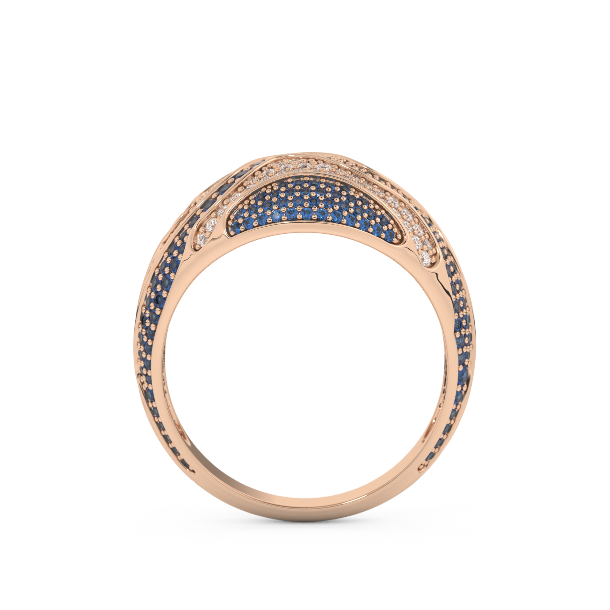 Half Eternity Wedding Band with 1.16 CT Round Cut Moissanite – Yellow, White, or Rose Gold