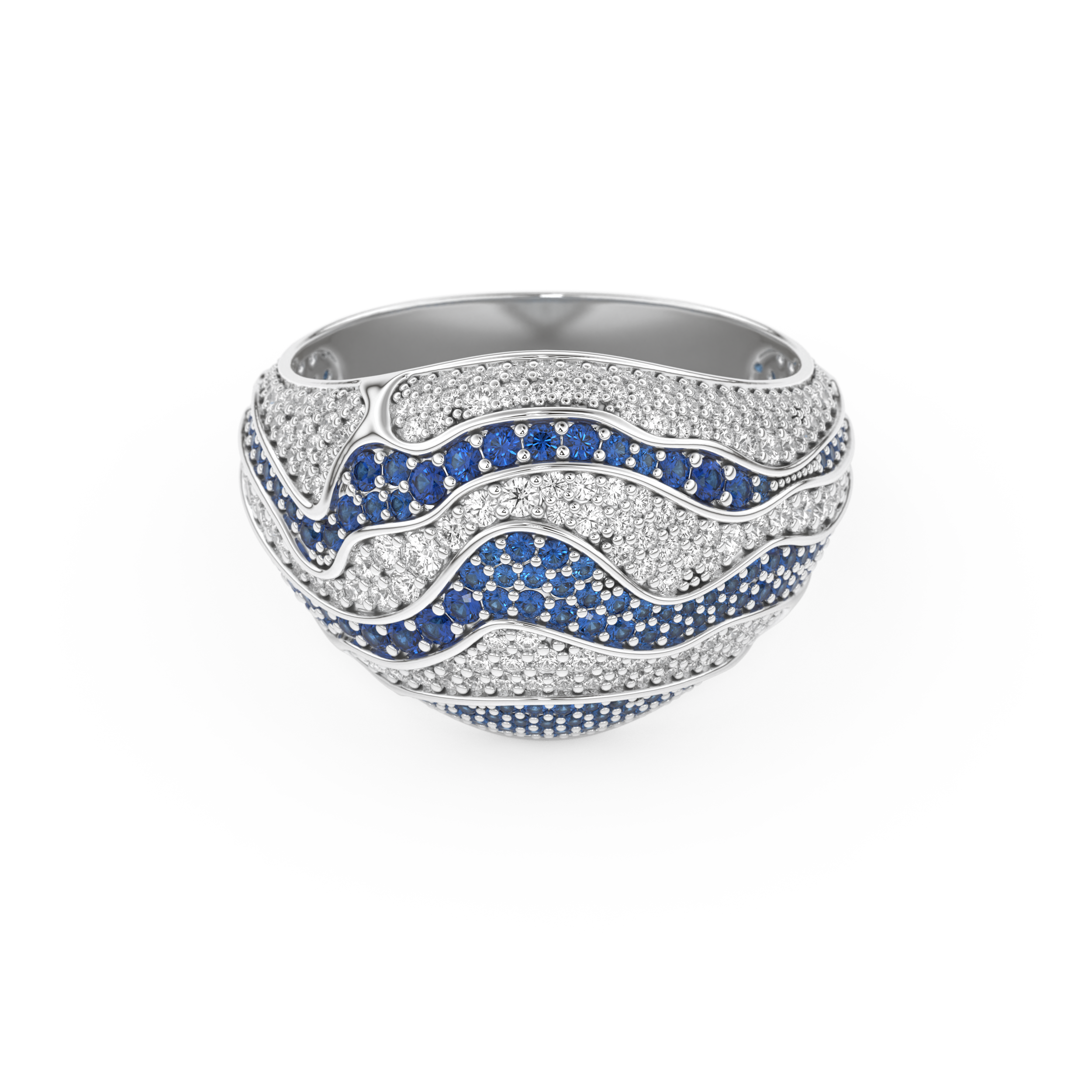 Half Eternity Wedding Band with 1.16 CT Round Cut Moissanite – Yellow, White, or Rose Gold