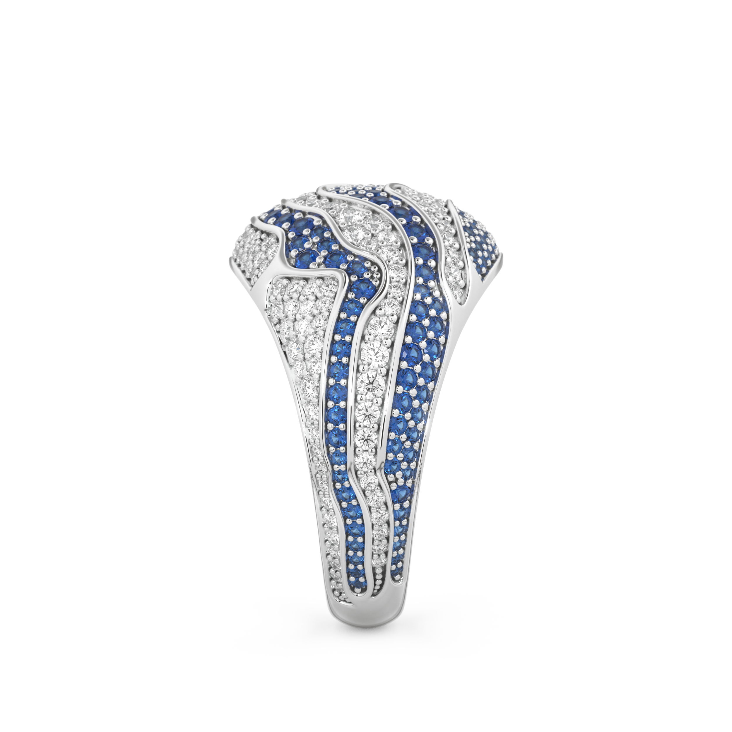 Half Eternity Wedding Band with 1.16 CT Round Cut Moissanite – Yellow, White, or Rose Gold