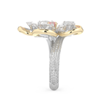 Half Eternity Wedding Band with 7.1 CT Round and Pear Cut Moissanite – Yellow, White, or Rose Gold