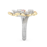 Half Eternity Wedding Band with 7.1 CT Round and Pear Cut Moissanite – Yellow, White, or Rose Gold
