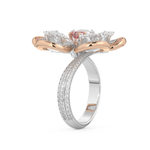 Half Eternity Wedding Band with 7.1 CT Round and Pear Cut Moissanite – Yellow, White, or Rose Gold